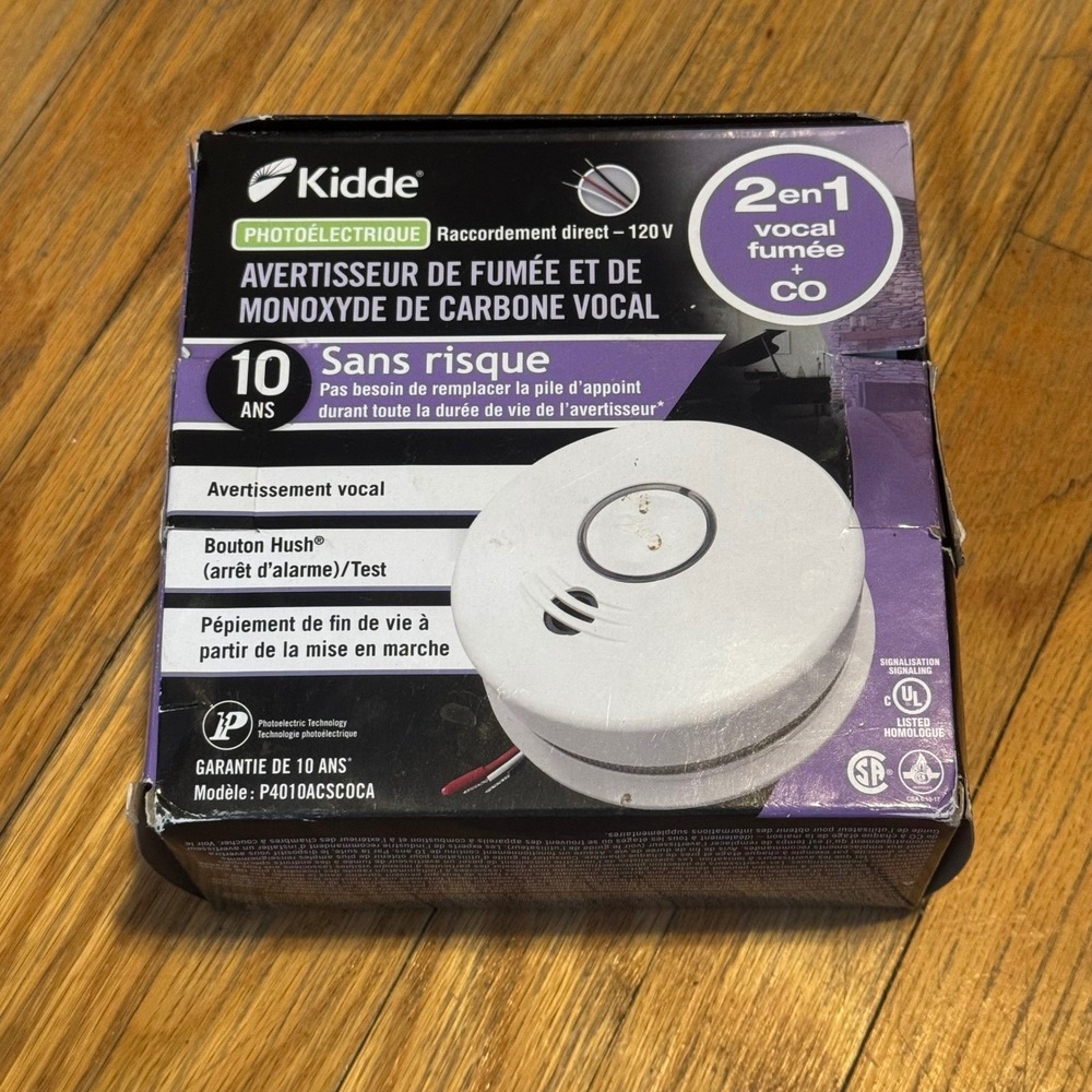 Kidde P4010ACSCOCA 2-in-1 Talking Smoke Carbon Monoxide Alarm 120V Hardwired